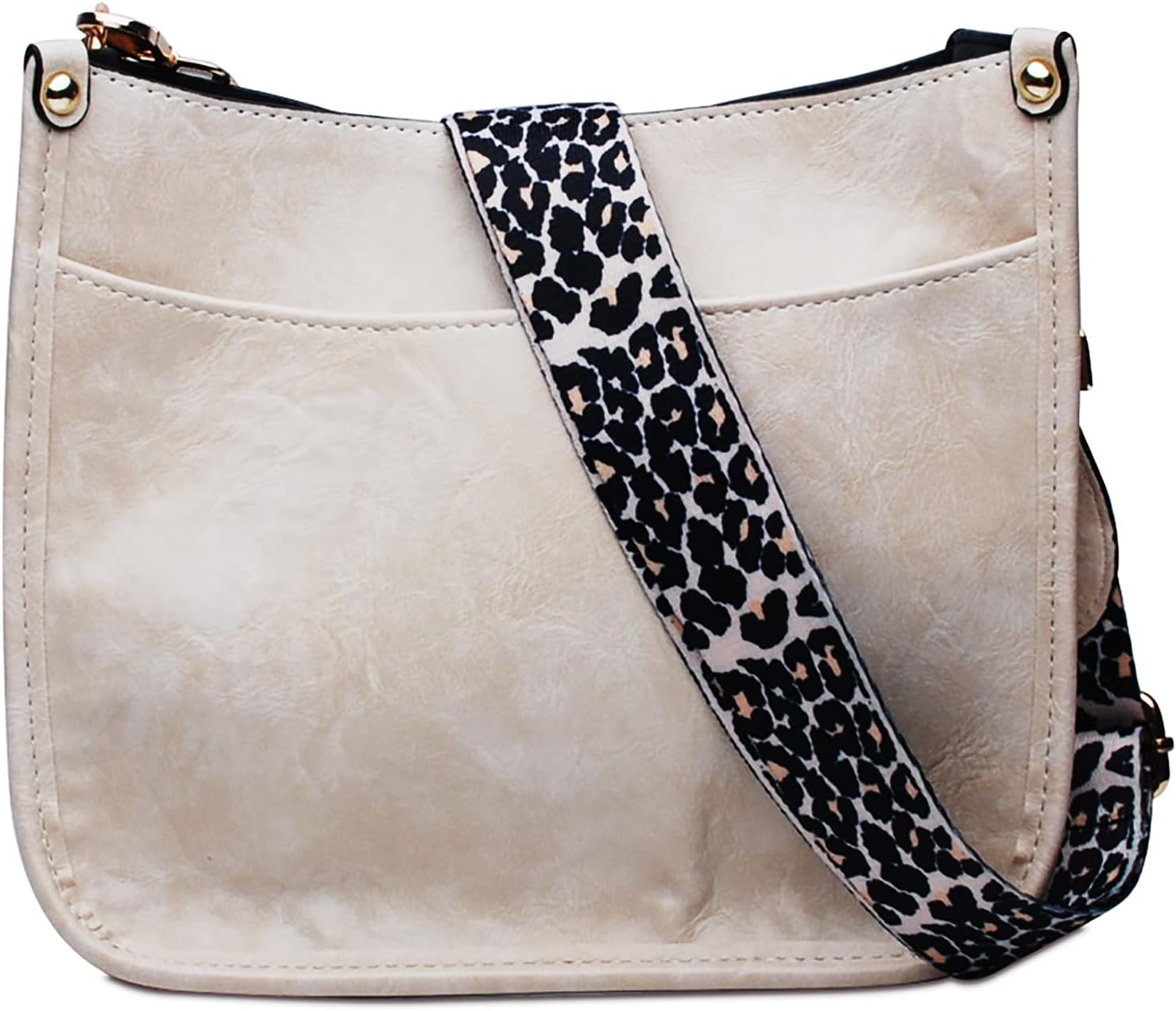 HAIBOLANWomen's Leopard Guitar Strap Crossbody Purse Shoulder Bucket Cross-body Purse