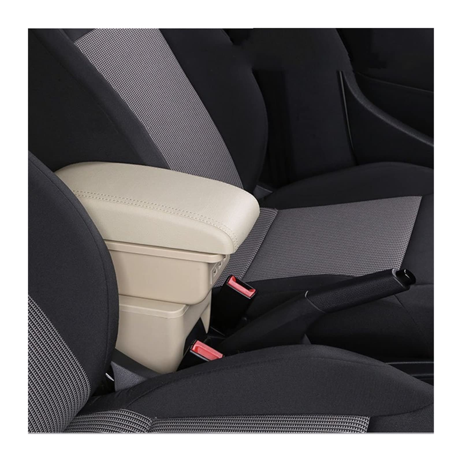 For Seat For Ibiza 6j 6L Car Armrest Box Central Store Content Storage Box With Cup Holder Ashtray Products With USB(B4 3USB)