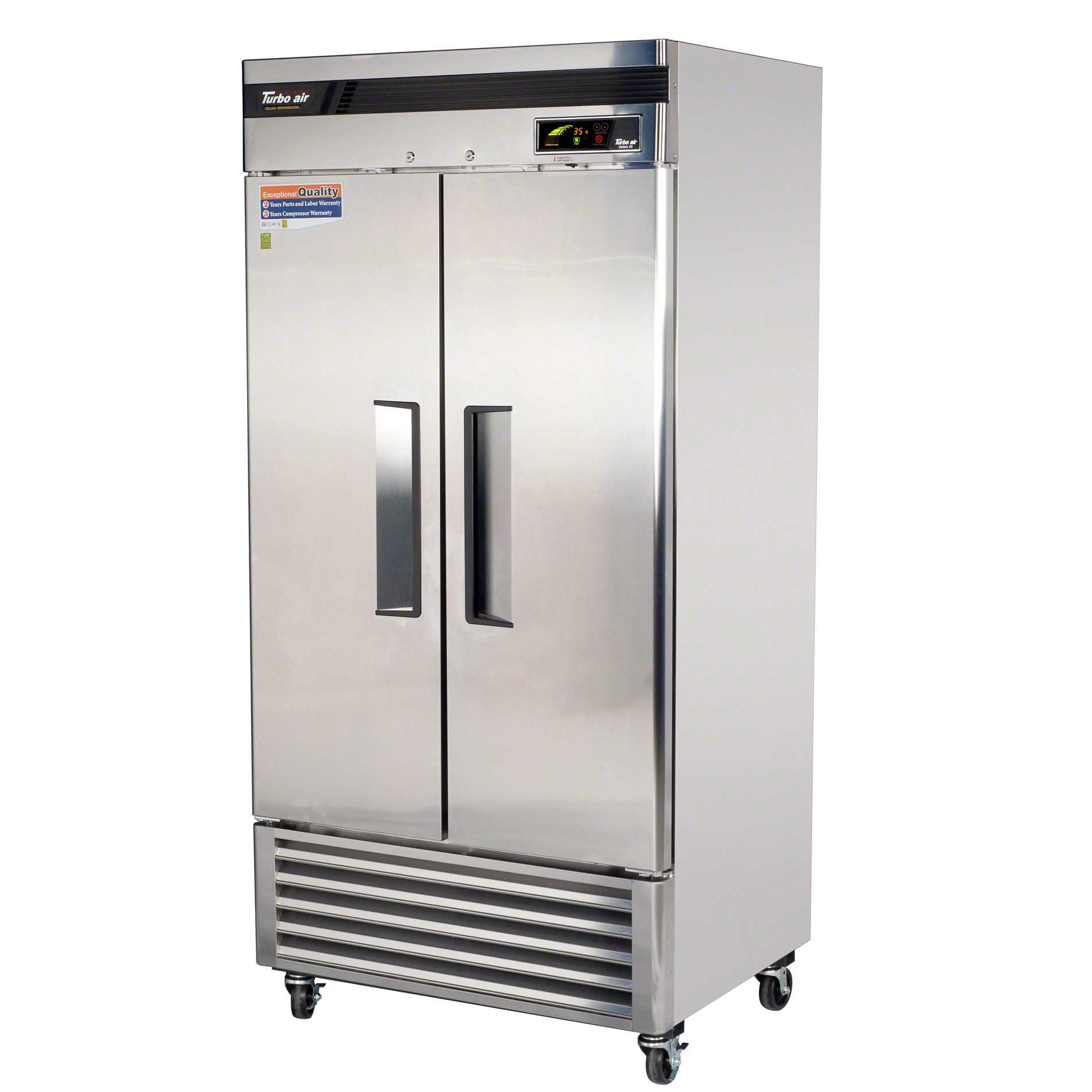 (TSF-35SD) - 40" Solid Door Reach-In Freezer by Turbo Air – Silver, Model TTK-TSF-35SD
