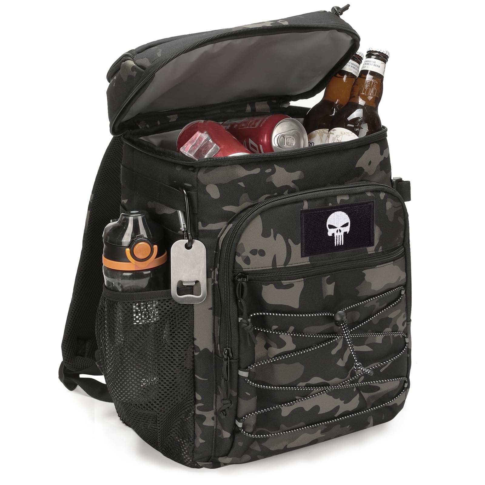 Zaino Frigo Tattico 25L Isolato e Impermeabile – Zaino Termico Robusto a Prova di Perdite, Borsa Frigo da Spalla per Pranzo, Ideale per Uomo e Donna per Lavoro, Escursioni, Campeggio, Spiaggia e Gite