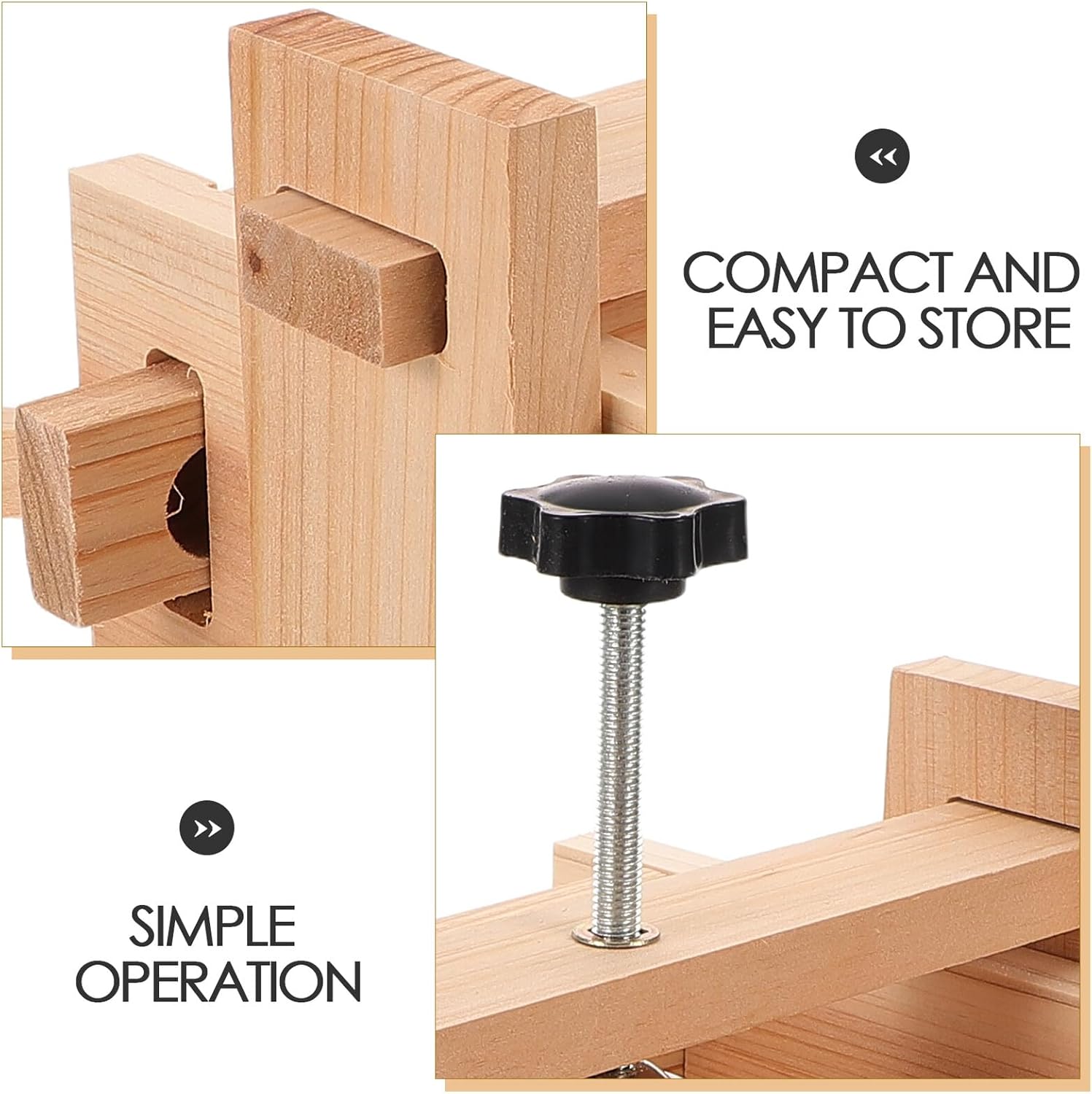 FRCOLOR Wooden Tofu Maker Mold Box 13x17x9.5cm Removable Bean Curd Press for Homemade Tofu 3-4 Lbs Commercial and Household Use Kitchen Tool