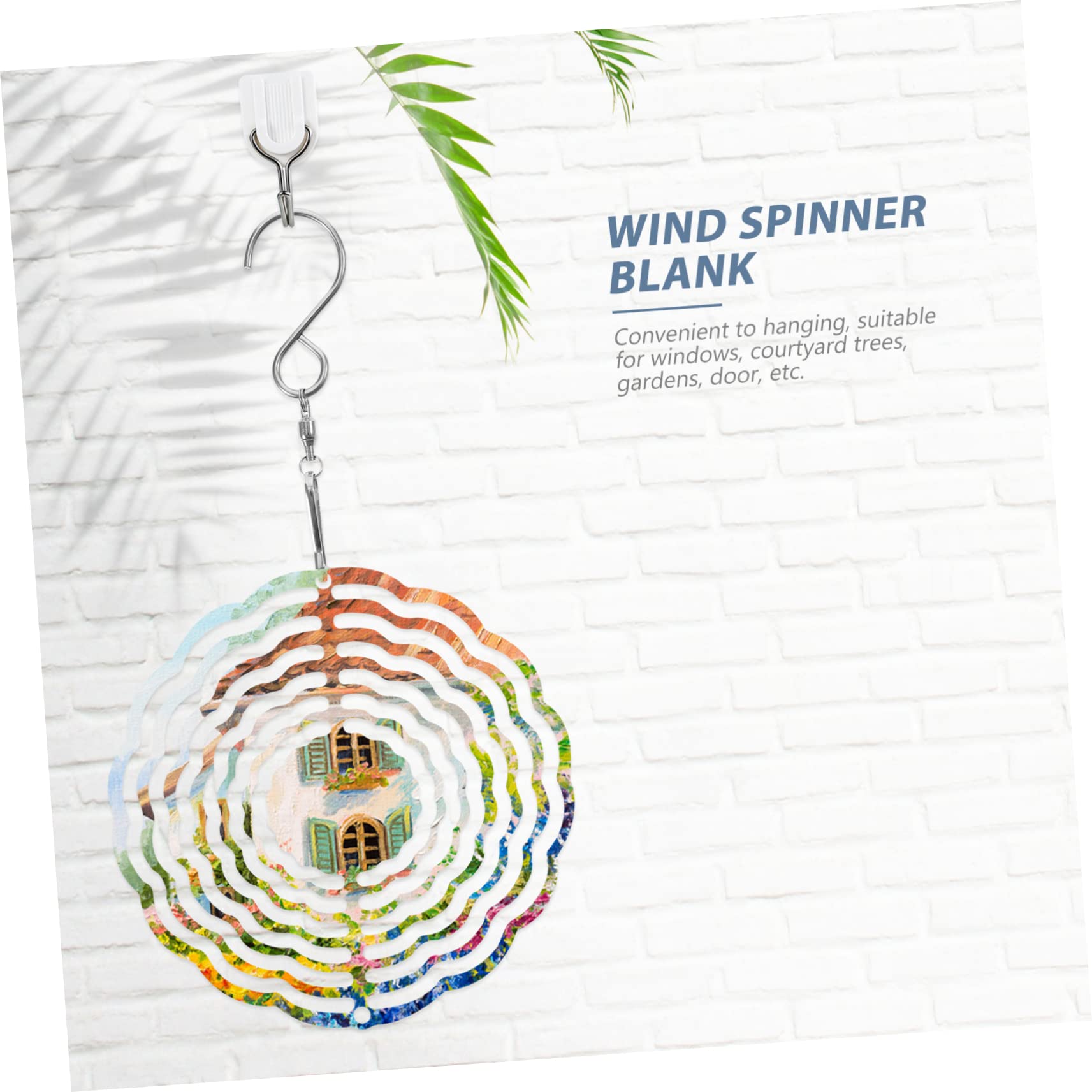 BESPORTBLE 3 Piezas carillón de Viento Giratorio Molino eolico Patio Spinner de Aluminio en Campanas de Viento al Aire de Viento de Aluminio molinete de Puerta