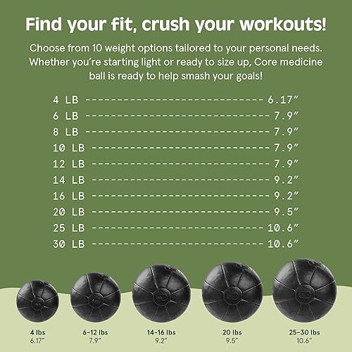 Miniatura 5 de Balón medicinal con peso central de 4, 6, 8, 10, 12, 14, 16, 20, 25, 30 libras, cuero vegano suave al tacto con agarre resistente para entrenamiento