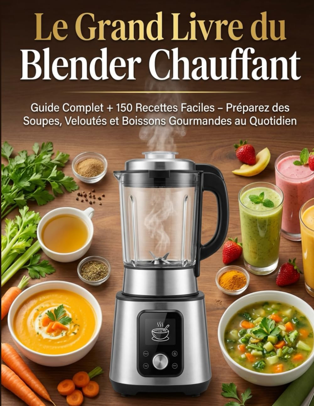 Le Grand Livre du Blender Chauffant: Guide Complet + 150 Recettes Faciles – Préparez des Soupes, Veloutés et Boissons Gourmandes au Quotidien