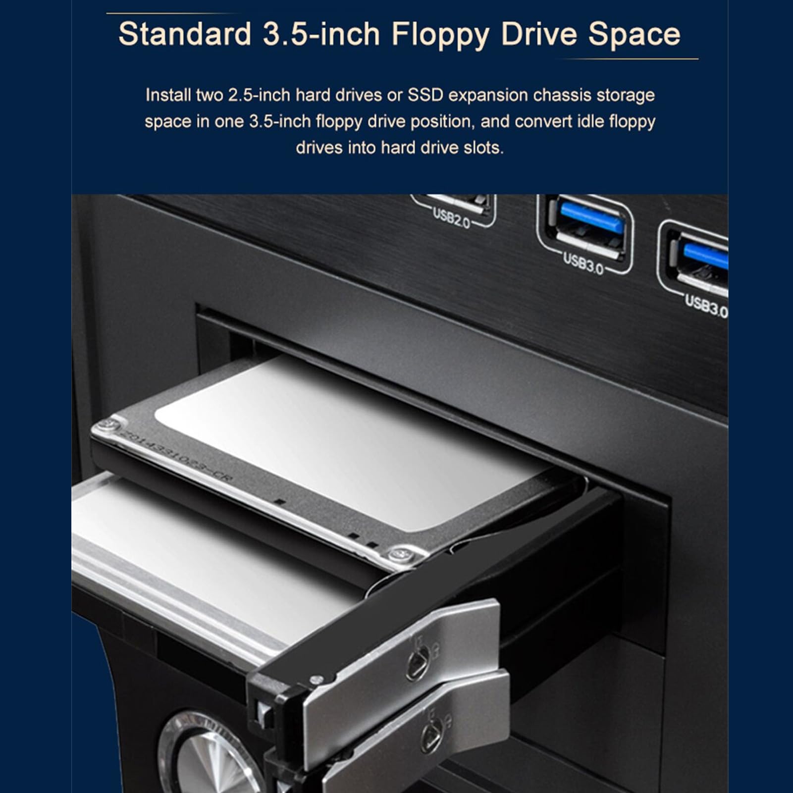 Bandeja SSD HDD , Soporte de Montaje de Disco Duro de Intercambio en Caliente de 6 Gbps, Seguridad de Datos Flexible para SSD HDD de 2,5"