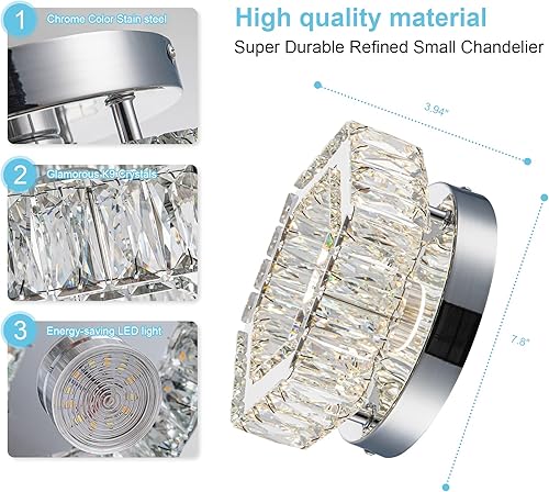 Miniatura 6 de Lámpara de techo moderna de cristal de cristal, lámpara de techo empotrada, lámpara LED para comedor, dormitorio, sala de estar, armario, entrada,