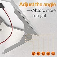 Vista 6 de Kit de panel solar de 30 W de 12 V, cargador de panel solar monocristalino fuera de la red con controlador impermeable inteligente + soporte