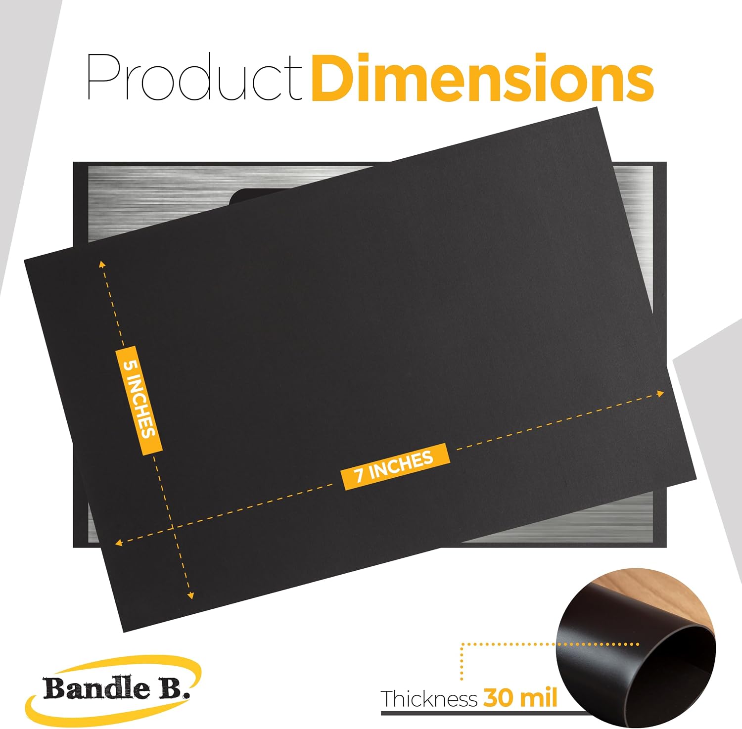 Bandle B Magnetic Sheets for Crafts 5" x 7". Pack of 6. Flexible Non Adhesive Magnetic Sheet for Metal Cutting Die Storage. Easy to Organize and Cut for Arts & Crafts or Scrapbooking.Thickness 30 mil.