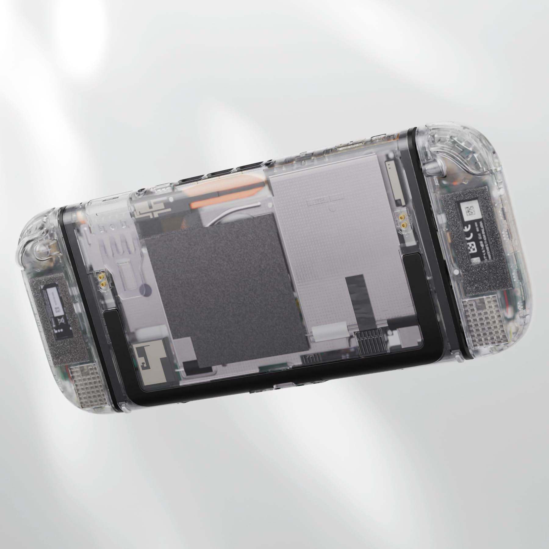 eXtremeRate DIY-Full Shell & Buttons Set für Nintendo Switch 2 Konsole, Deluxe Version Custom Faceplate/Backplate/Grips Joy con Case Zubehör – Transparent