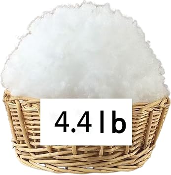 Cotton and Polyester Fiberfill Stuffing for Stuffed Animals Crafts Pillows and Decorations 4.4 lb Snow Fluff Batting