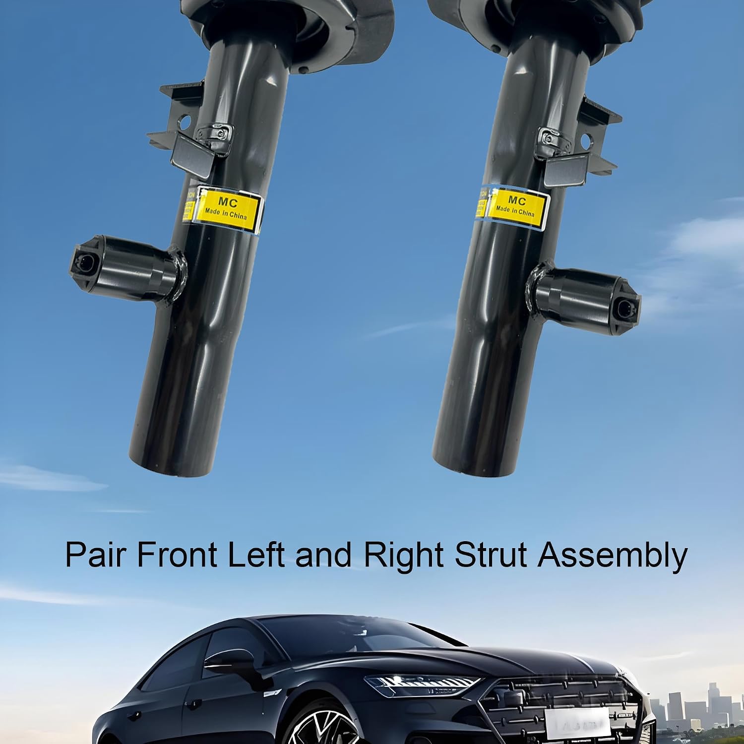 Pair Front Shock Struts Assembly w/EDC Compatible with BMW X3 F25 X4 F26 2011-2018