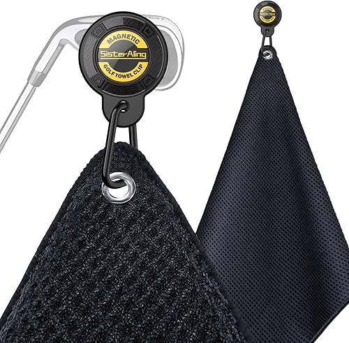 Miniatura 1 de SisterAling Juego de clips magnéticos para toallas de golf imán de fuerza industrial para una fuerte sujeción a carritos de golf bolsas o clubes
