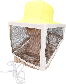 Beekeeping Veil Hat, Folding Square Beekeeper Hat Beekeeping Protective Gear with High Visibility, Bee Veil Hat for Beekeepers Outdoor Professional