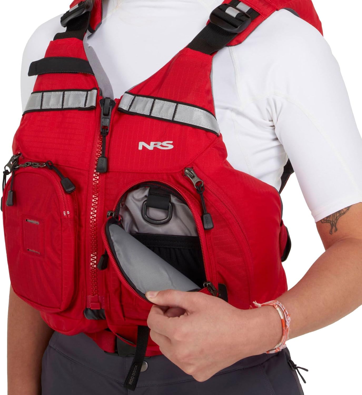 NRS Chinook OS Lifejacket (PFD) – Coast Guard Approved Adult Life Jacket for Off-Shore Kayaking, Fishing & Boating – Reflective Fishing Personal Flotation Device – Men's & Women's Life Vest