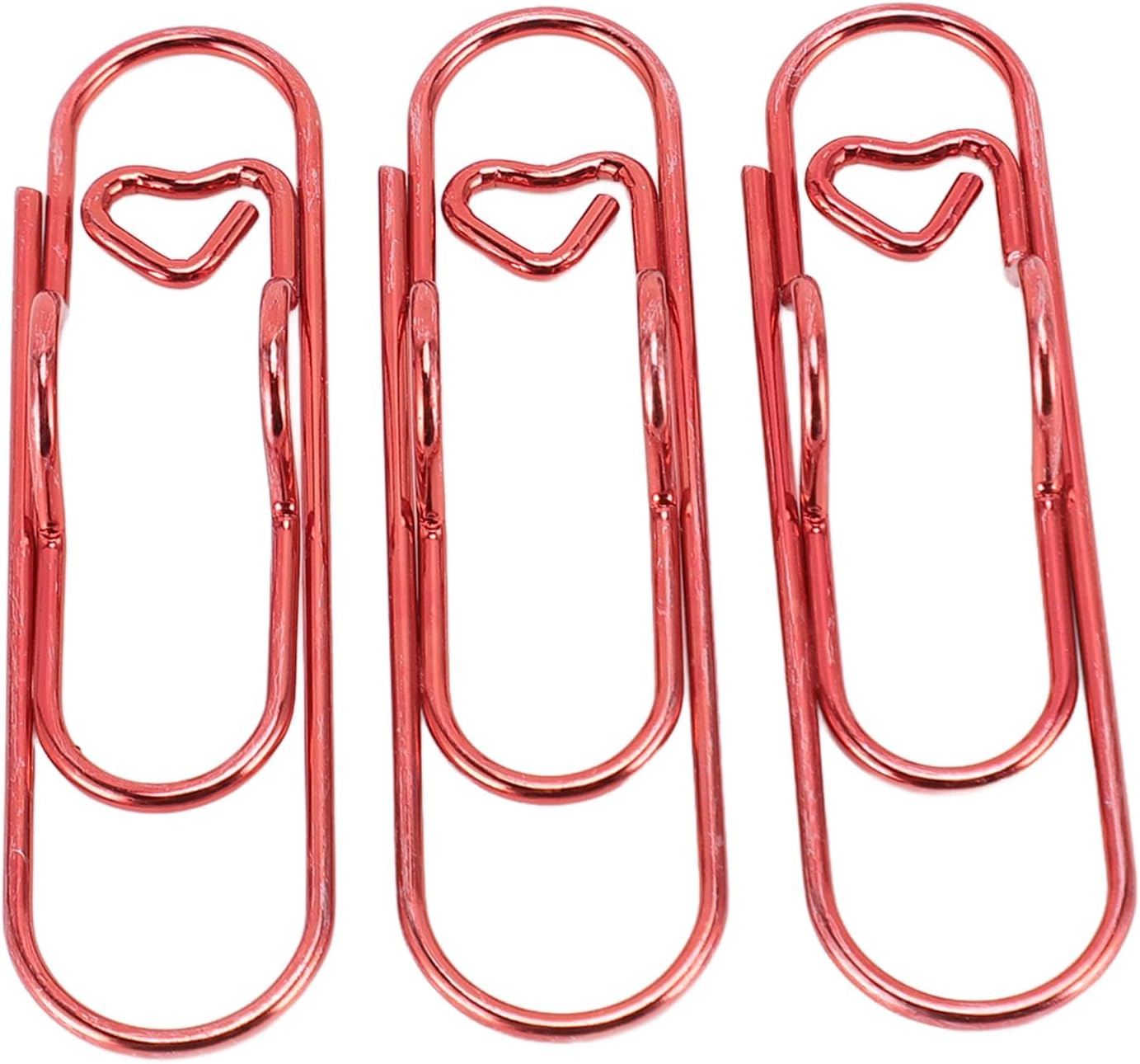 30Pcs Metal Pen Clips Stainless Steel Paper Clip Holder for Notebooks Papers Pen Paperclip Pen Holder Clip for Most Types of Pens Office Supplies Bookmark Receipts (Red)