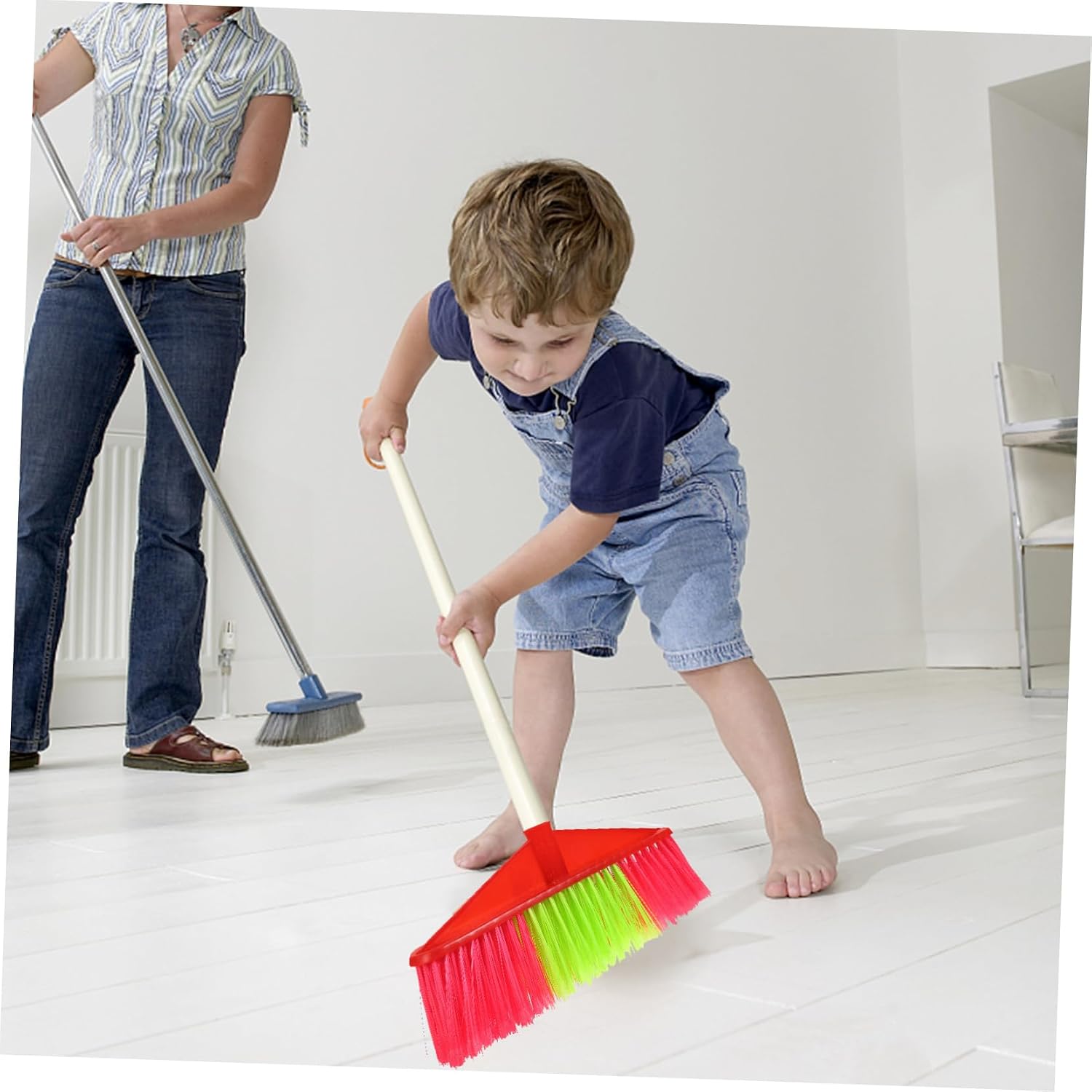2pcs Indoor Broom Head Plastic Broom Head for Sweeping Multi-use Cleaning Brush Replacement Sweep