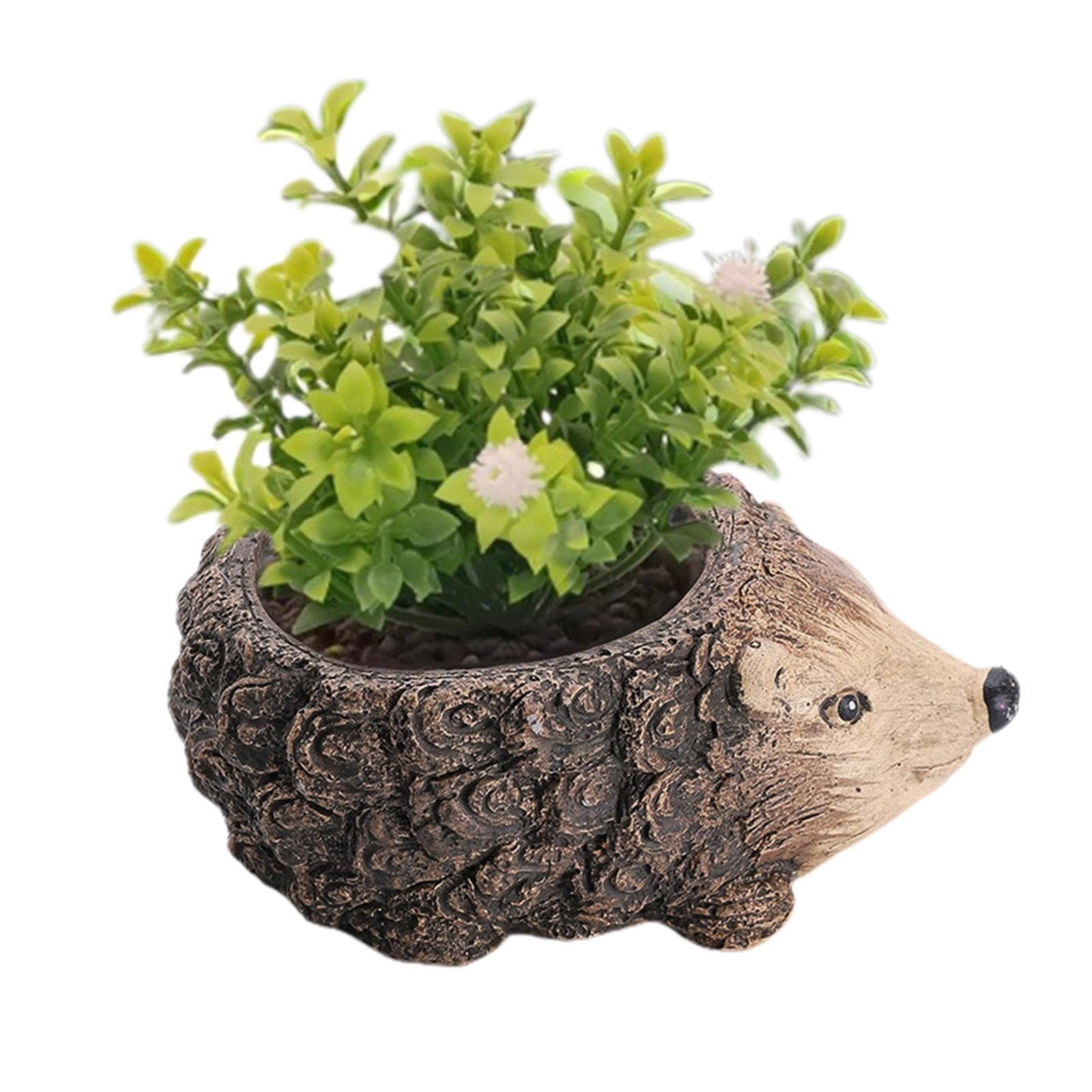 Fukamou Turtle Planter,Turtle Frog Hedgehog Cute Flower Pots - Cement Flowerpot, Garden Pots, Turtle Decorations for Indoor Outdoor