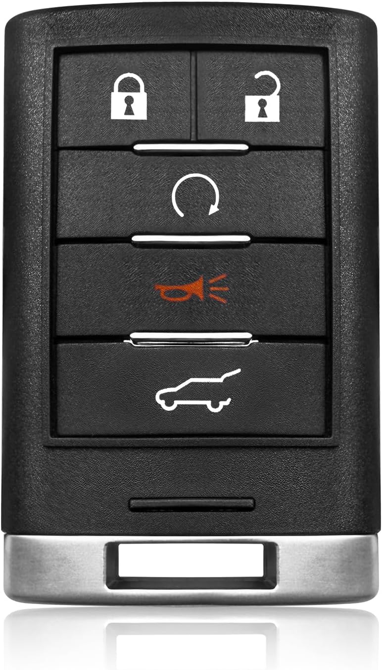 Replacement for 2012 2013 2014 2015 Cadillac ATS ELR SRX XTS Key Fob Remote Control NBG009768T 5 Buttons 315MHz