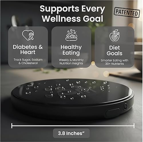 Miniatura 6 de Báscula portátil de alimentos, recargable, tamaño de viaje. Calculadora inteligente de calorías para pérdida de peso, nutrición, diabetes,