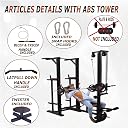 HASHTAG FITNESS Alloy Steel ABS Tower Exercise Bench, Fitness Equipments, Home Gym Benches, Home Gym Equipments, Adjustable Bench (Incline / Decline / Flat) Black - Loading Capacity: 400 Kg gallery image