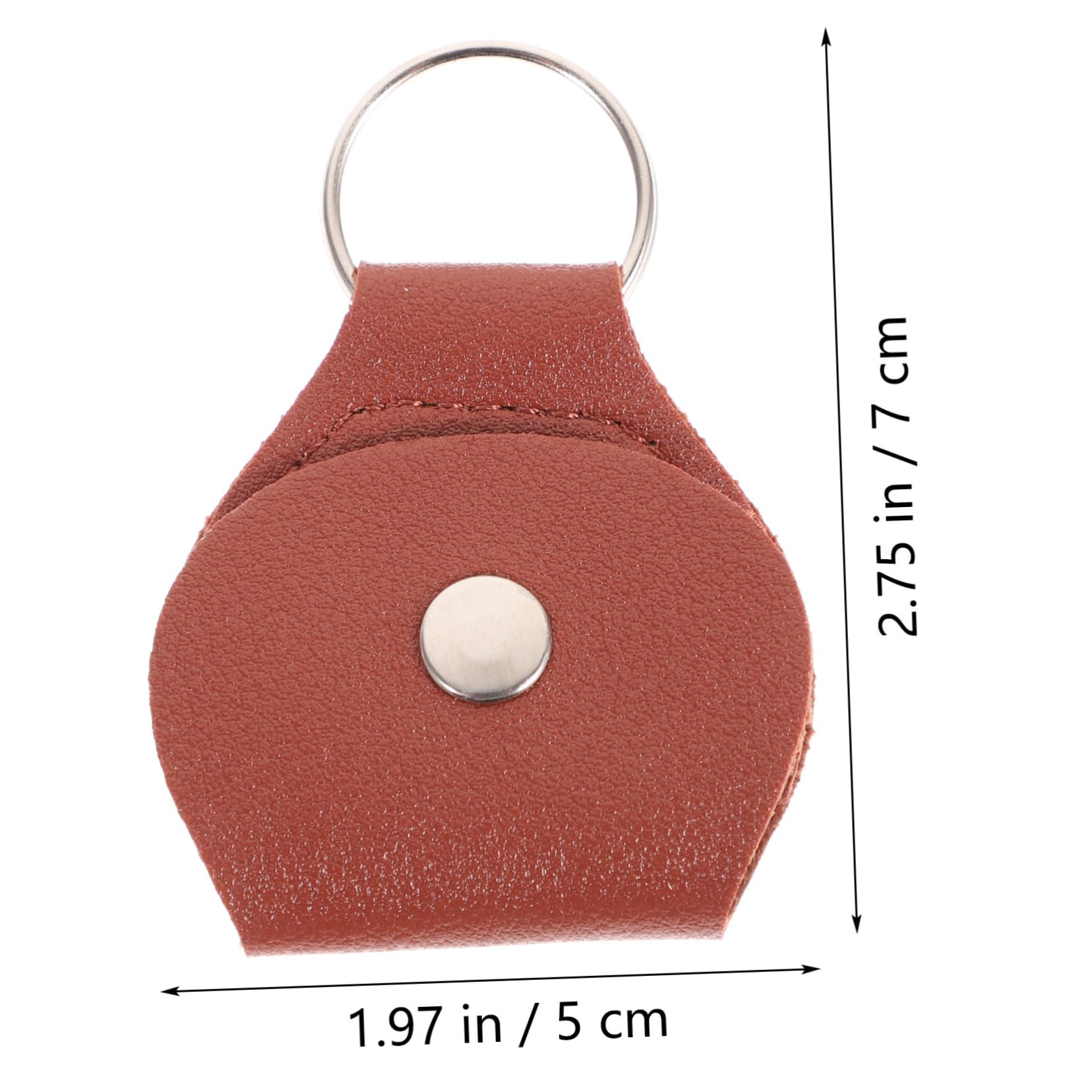 Vaguelly 6Pcs Guitar Pick Storage Organizer PU Leather Plectrum Pouch with Hanging Buckle for Acoustic Electric Guitars Compact and Decorative Accessory Holder for Musicians