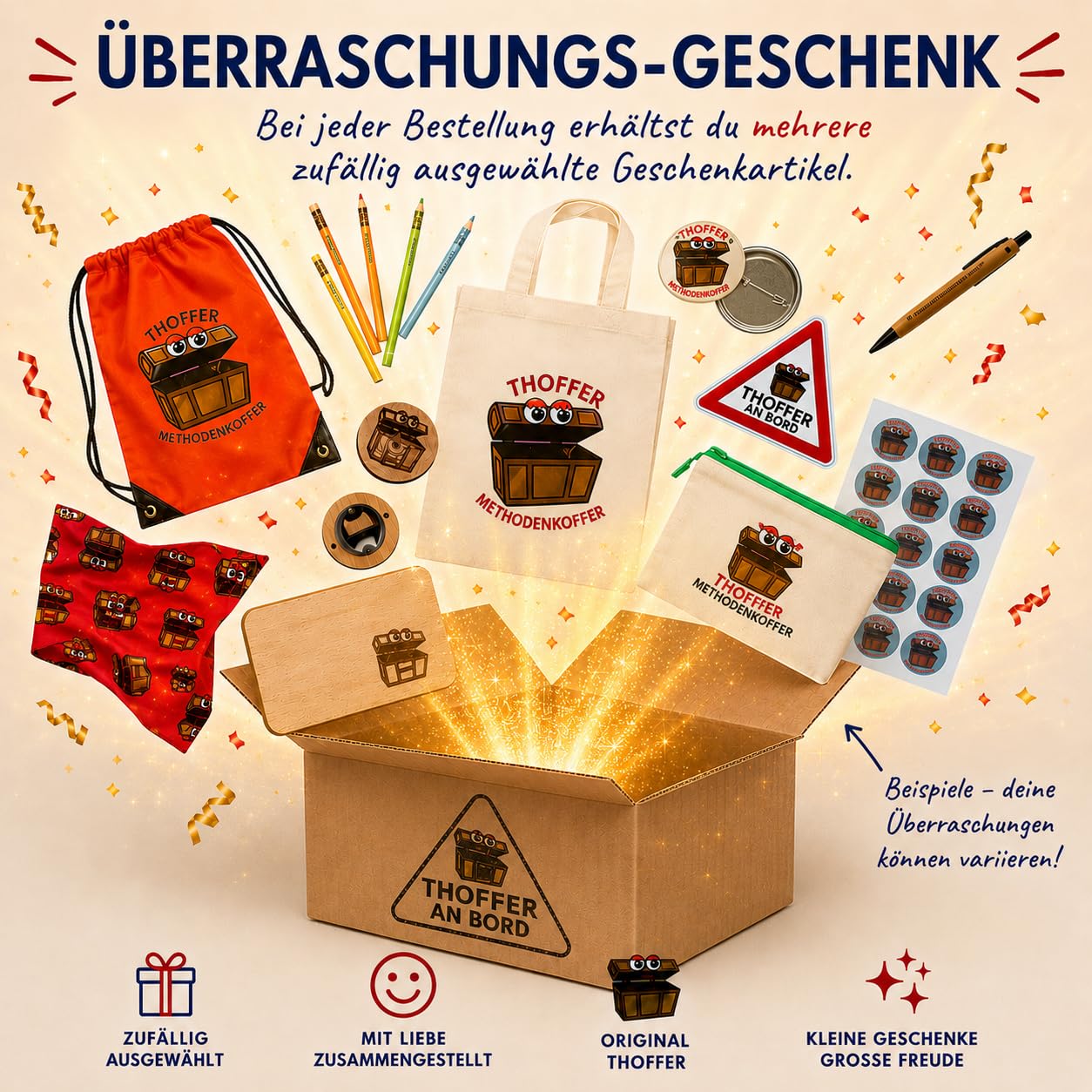 THOFFER METHODENKOFFER Komplettset | Über 200 kreative Methoden | Komplettset mit vielseitiger Ausstattung | THOSCHE & ÜBERRASCHUNGSGESCHENK inklusive