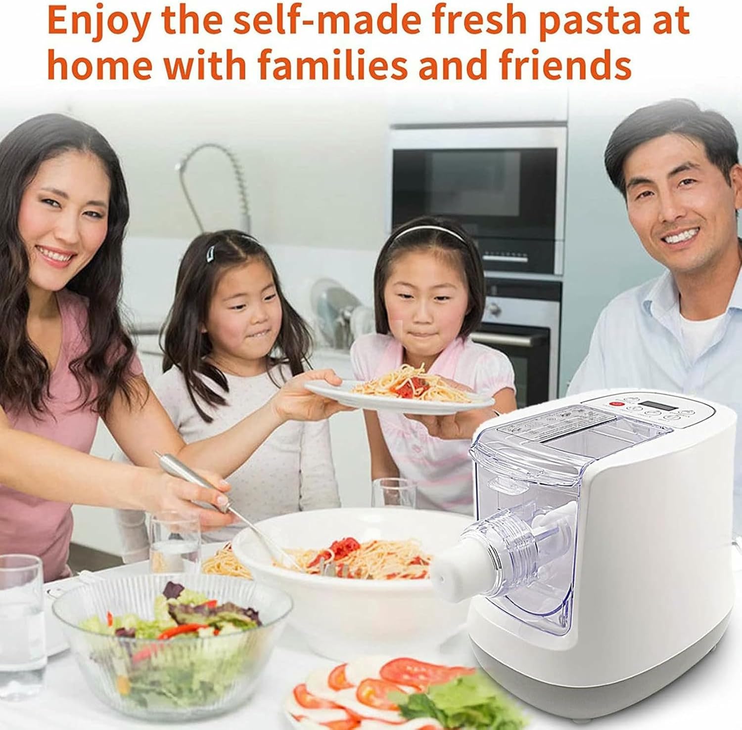 Automatic Noodle Maker Machine - Electric Pasta Maker for Fresh Spaghetti in 10 Minutes - 13 Noodle Shapes