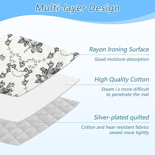 Miniatura 4 de Alfombrilla de planchar para mesa, manta de hierro portátil de viaje, fundas para tabla de planchar, alfombrillas de prensado, almohadillas de