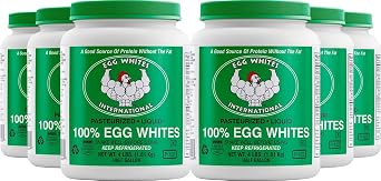 Egg Whites International 100% Pure Liquid Egg White Protein Designed to Drink. Now 100% CAGE Free 6 Half Gallons