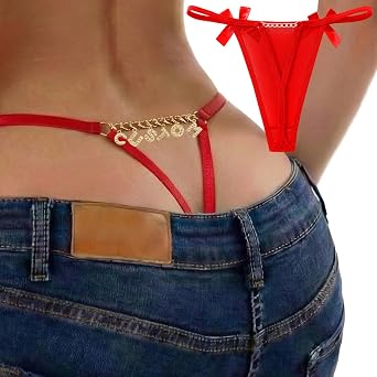 custom name thong with Rhinestone Letter Sexy Lace Design Hand Sewn Shiny personalized Lingerie Gift for Women