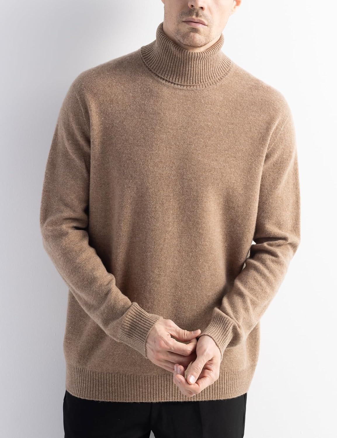Chanyarn Men's 100% Merino Wool Sweater 2025 Fall Winter First-Line Ready to Wear High Neck Long Sleeve Seamless Knit Sweater - Image 5
