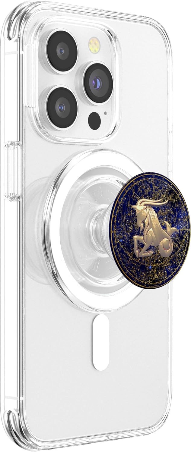 Capricorn Astrological Sign Zodiac Design PopSockets PopGrip: Swappable Grip for Phones & Tablets PopSockets MagSafe PopGrip for iPhone