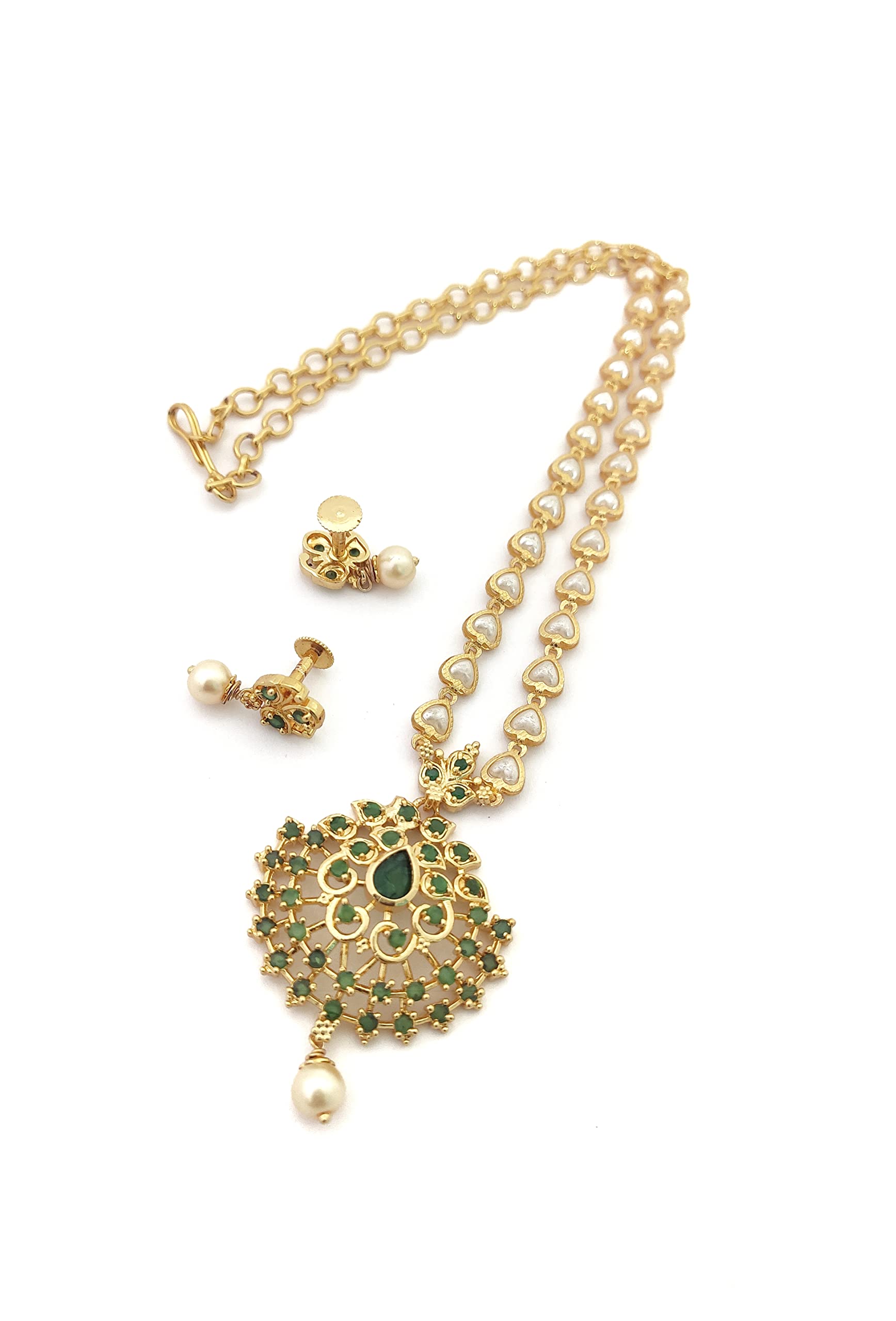 See full amazon price history chart for Hanaa 1Gram Gold Micro Plated South Indian Traditional Trendy Stylish Fashion Jewellery Set Wedding Emerald Short Pearl Chain for Women & Girls(Green) Hanaa 1Gram Gold Micro Plated South Indian Traditional Trendy Stylish Fashion Jewellery Set Wedding Emerald Short Pearl Chain for Women & Girls(Green) (B08TT5K4SQ) Amazon Price History, Amazon Price Tracker