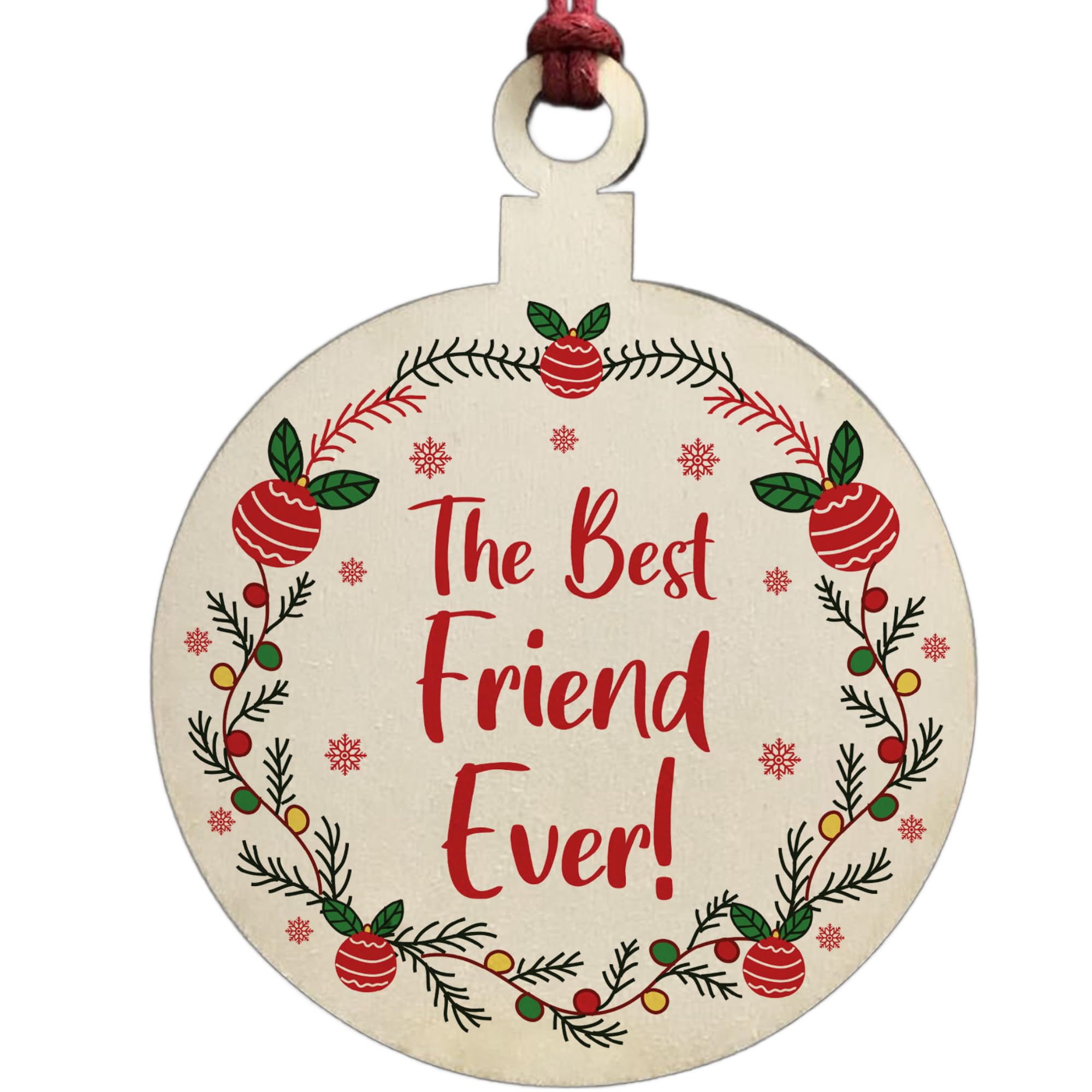 Red Ocean Best Friend Christmas Bauble Tree Decoration Gift For Friend Friendship Gifts For Her