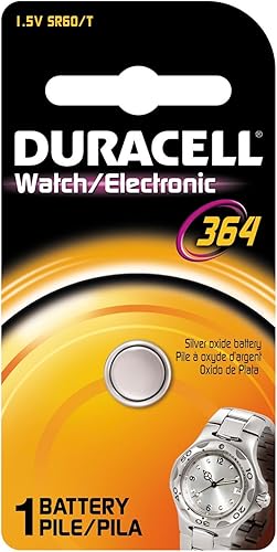 Duracell Reloj y Batería Electrónica 1,5 V Óxido Plateado Modelo No. 364 Carded