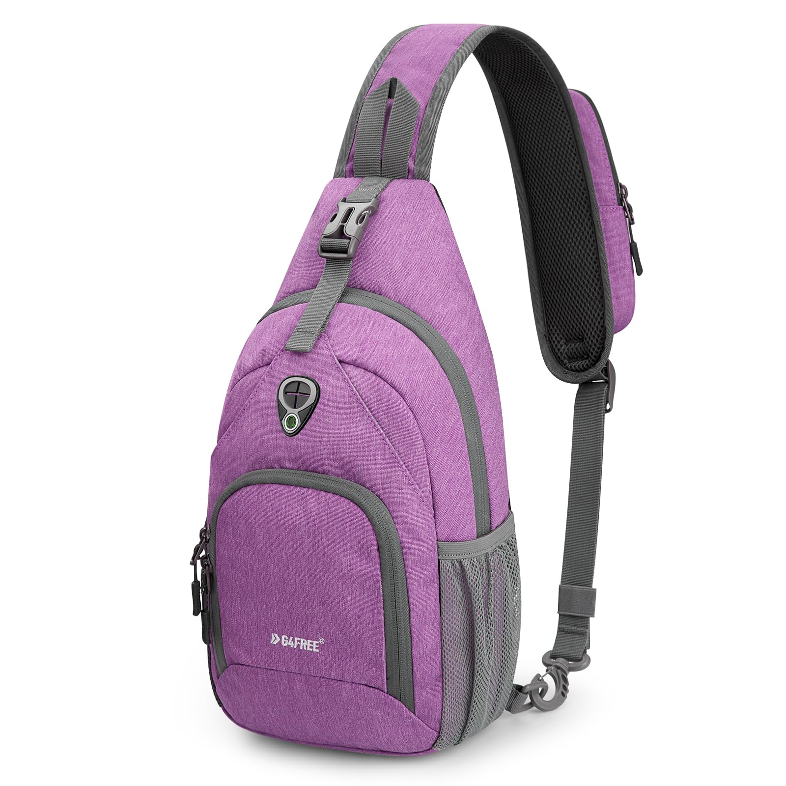 G4Free Sling Bag Backpack Chest Shoulder Bag Anti Theft Crossbody Gym Daypack with Earphone Hole for Outdoor Cycling Travel Hiking Men Women