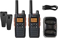 Cobra RX680 Walkie Talkies 2-Pack: 38-Mile Range, IP54 Waterproof, 60 Channels, NOAA Alerts, LED Flashlight for Hiking & Camping