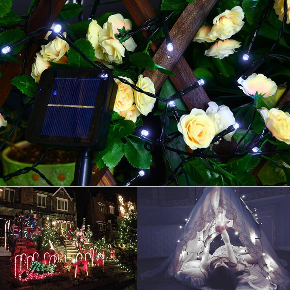 Solar String Lights, 171ft Solar Christmas Light, 500 Units LED 2 Modes Solar Powered Fairy String Lights for Outdoor, Gardens, Homes, Wedding, Christmas Party, Waterproof (White)