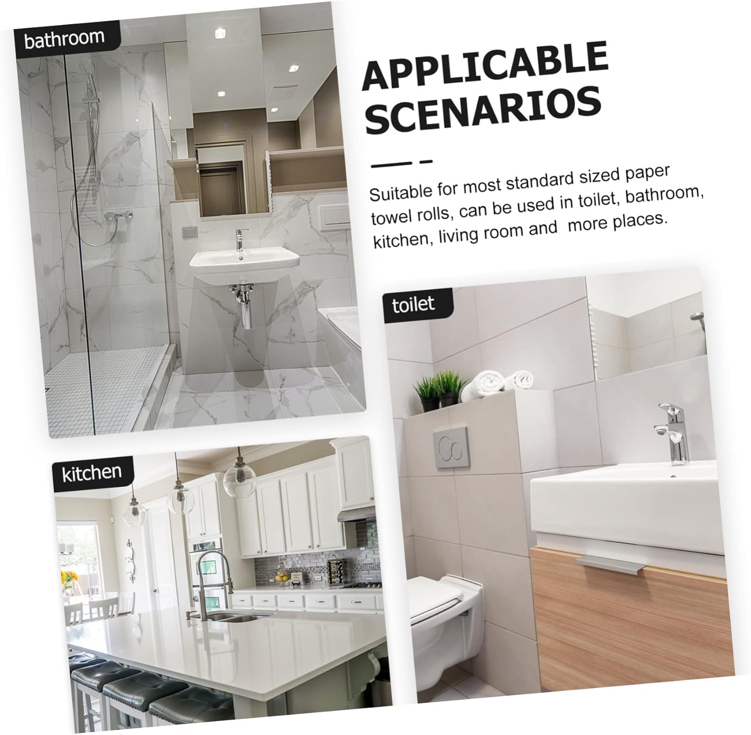 ARTIBETTER Modern Vertical Paper Roll Holder Covered Storage Rack Toilet Paper Holder Stand for Bathroom