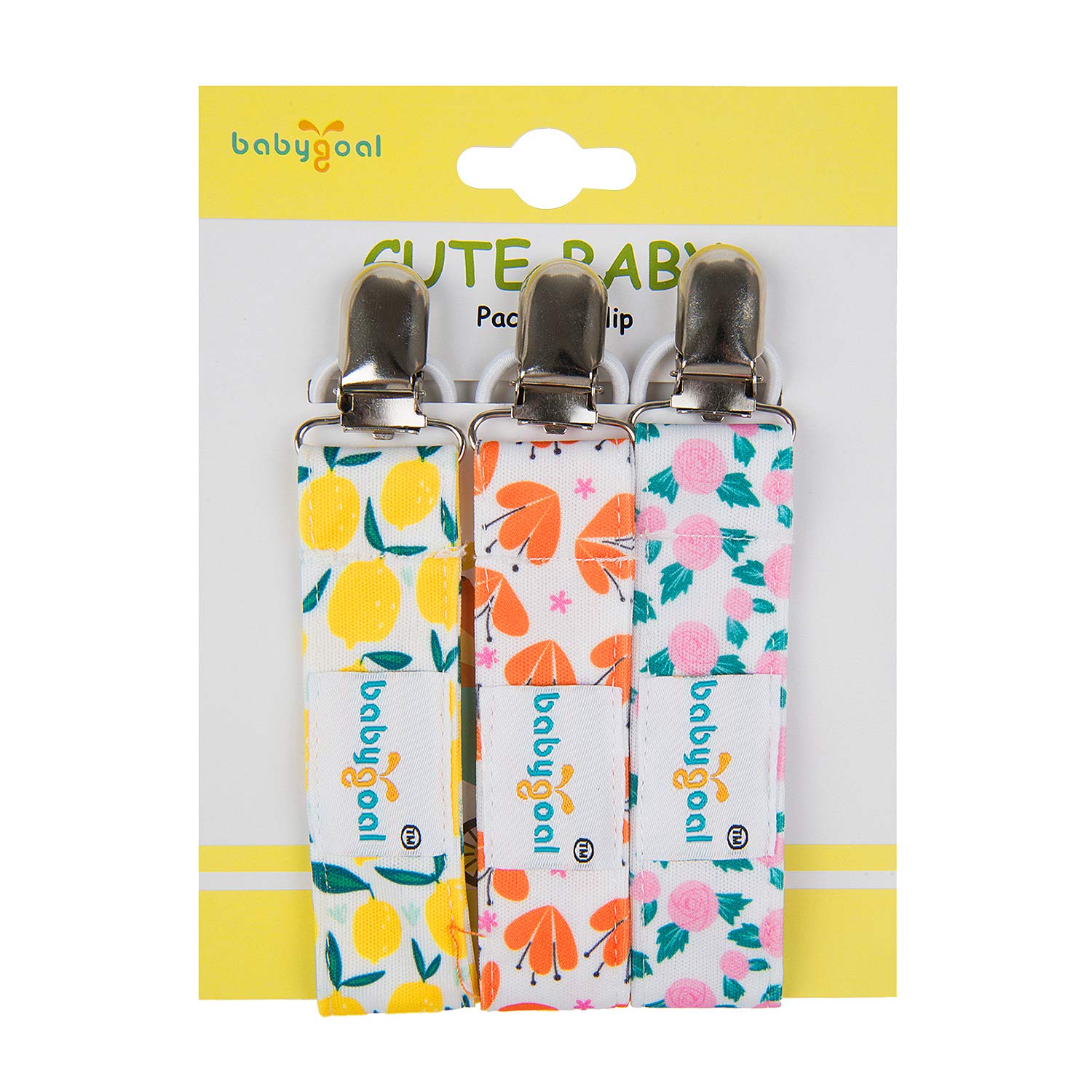 Babygoal Girl Pacifier Clips, 6 Pack Pacifier Holder for Boys and Girls Fits Most Pacifier Styles & Baby Teething Toys and Baby Gift 6MP05 : Baby