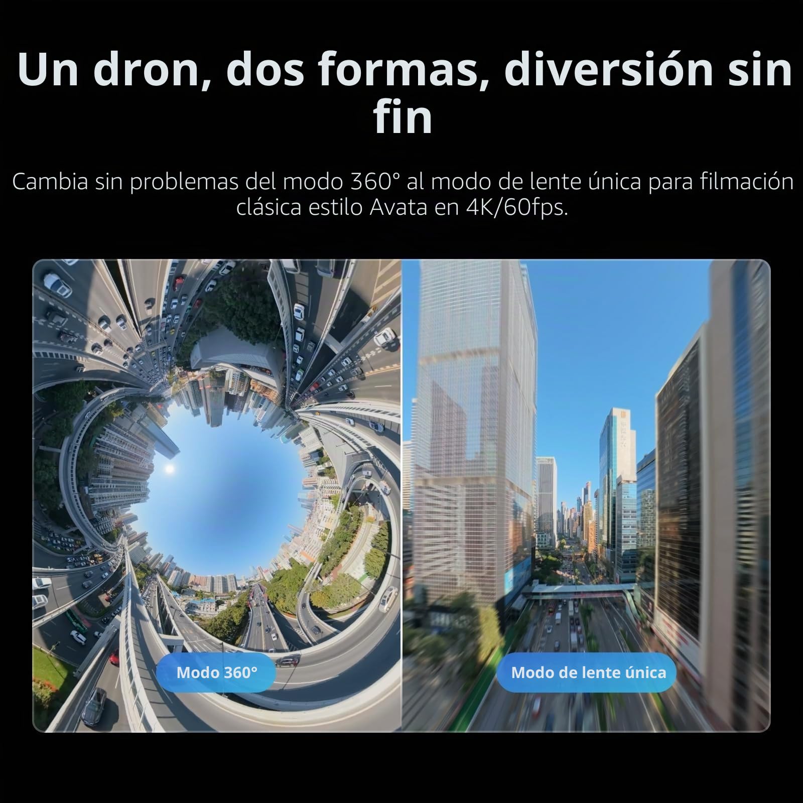 DJI Avata 360 (RC 2), dron con imagen 360° de 1 pulgada 8K para FPV y filmación aérea, dron con cámara 360° con protector de hélices. Incluye DJI-RC 2 con una pantalla (Avata 360 (RC 2))