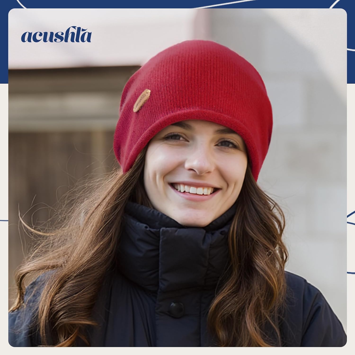 ACUSHLA 100% Merino Wool Slouchy Beanie for Women & Men Knit Winter Hat Unisex Warm Skull Cap for Cold Weather - Image 6
