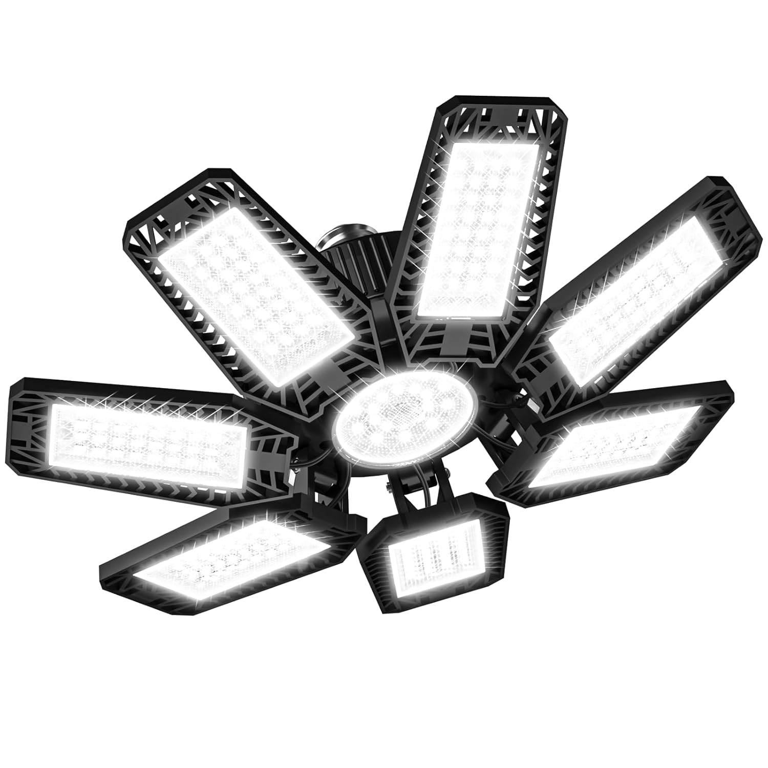 LED Garage Light - 200W 20000LM 6500K LED Garage Ceiling Lights with 7 1 Adjustable Panels Shop Lights