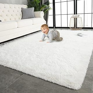 TWINNIS Super Soft Shaggy Rugs Fluffy Carpets 5x7 Feet, Indoor Modern Pl...