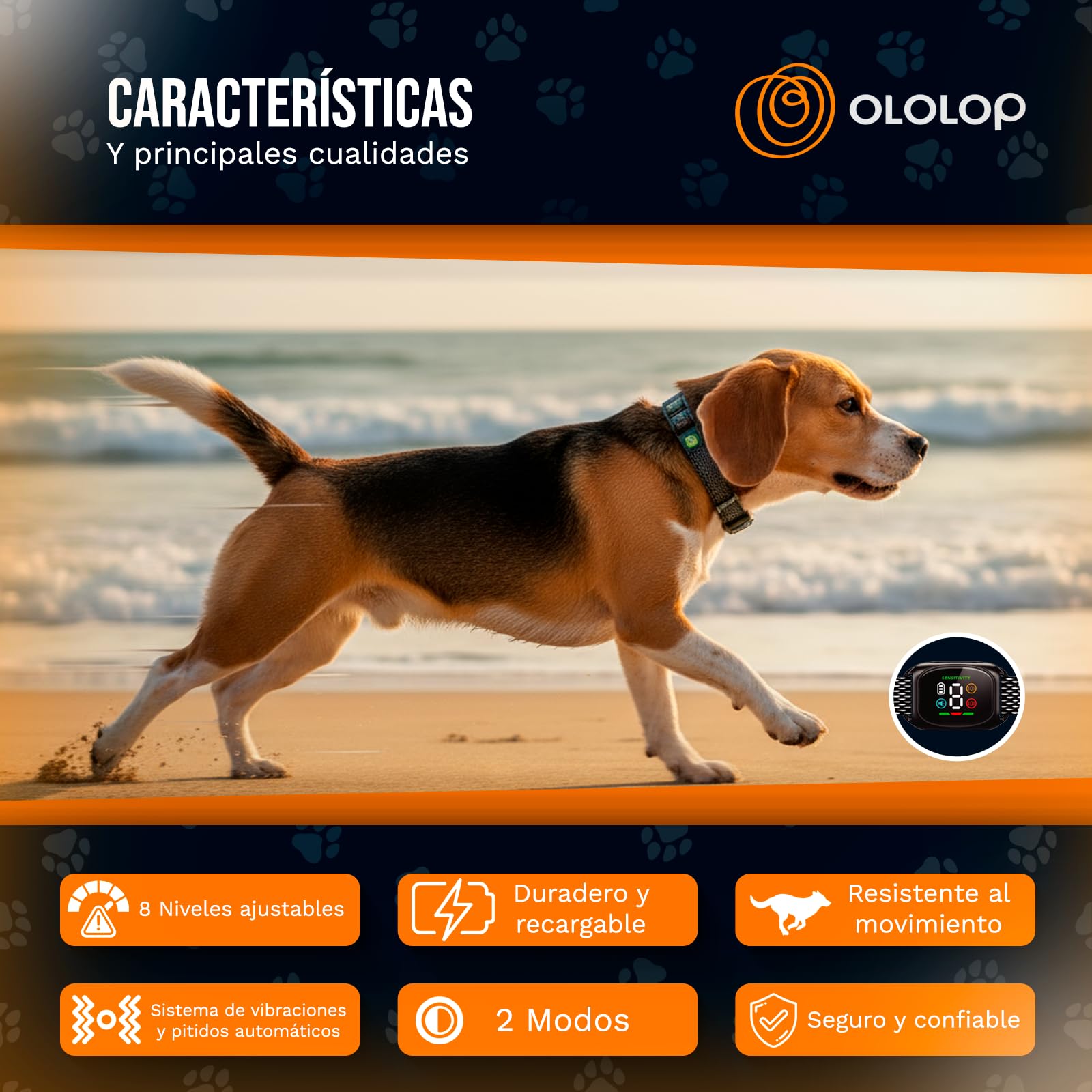 Collar antiladridos Perros |Collar adiestramiento Perros Solo vibración y Sonido | Ajustable + Sensible al ladrido | Perros pequeños y medianos | Entrenamiento Humanizado | Hogar Tranquilo
