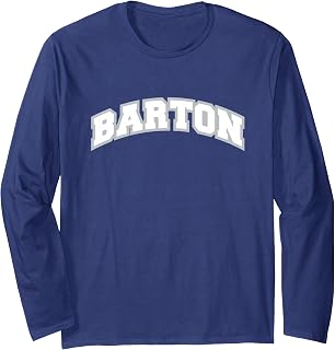 Barton Sports Classic Varsity College Style Long Sleeve T-Shirt