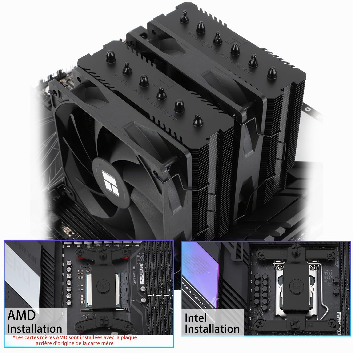 TR-Thermalright Peerless Assassin 120 SE Black CPU Luftkühler, Dual Tower und Lüfter mit 6 Heatpipes,2xTL-C12C PWM Lüfter mit 1550tr/min,für AM5/AM4,Intel LGA1851/1700/115x/1200,Schwarz PC-Kühlung