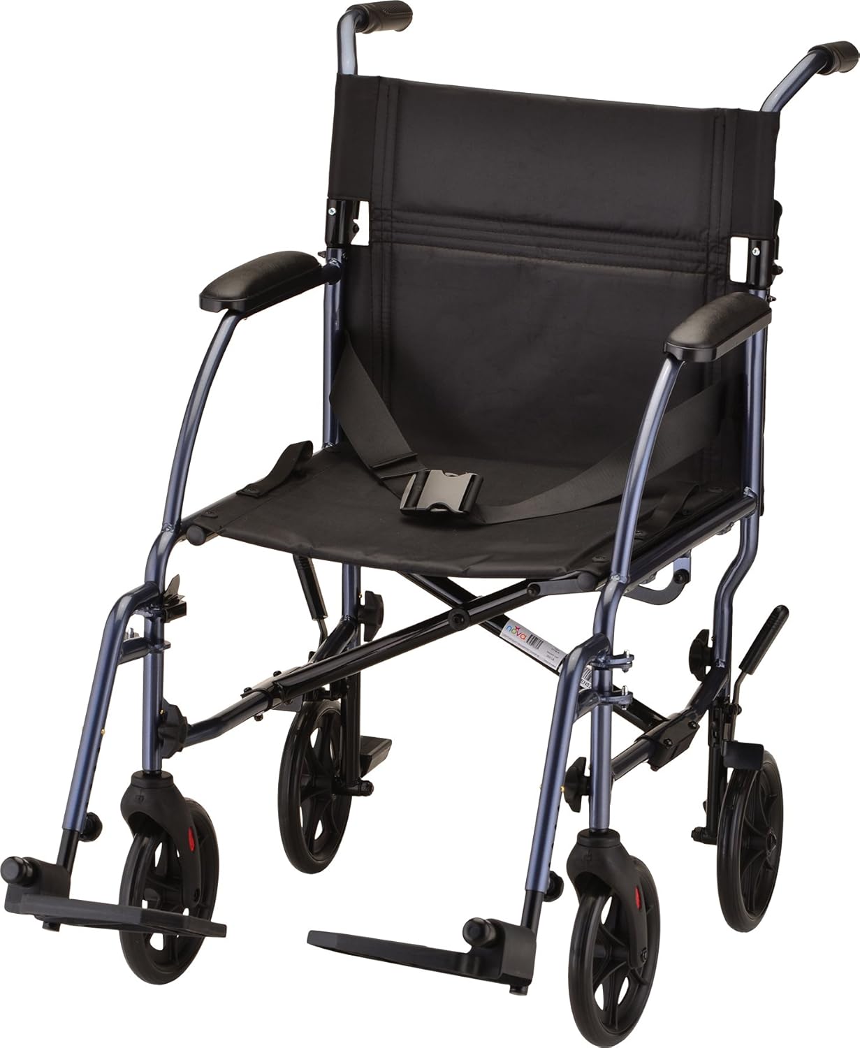 NOVA Medical Products Travel Lightweight Transport Chair, Great for Travel, Blue : Health & Household