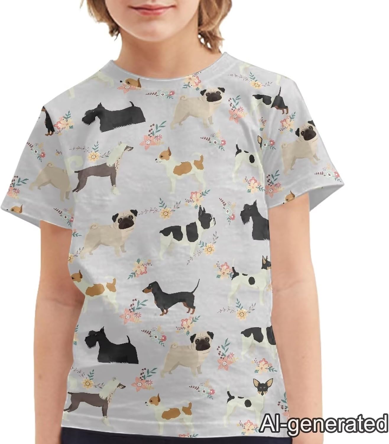 Renewold Kids Novelty T-Shirt for Girls Boys Short Sleeve Crewneck Summer Tee Soft Breathable Graphic Shirt for Age 2-16