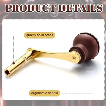 Colingmill Grandfather Clock Winding Key Crank Winder, 4mm I. D. Key for Clock Crank Manual Winding Tool Brass Made